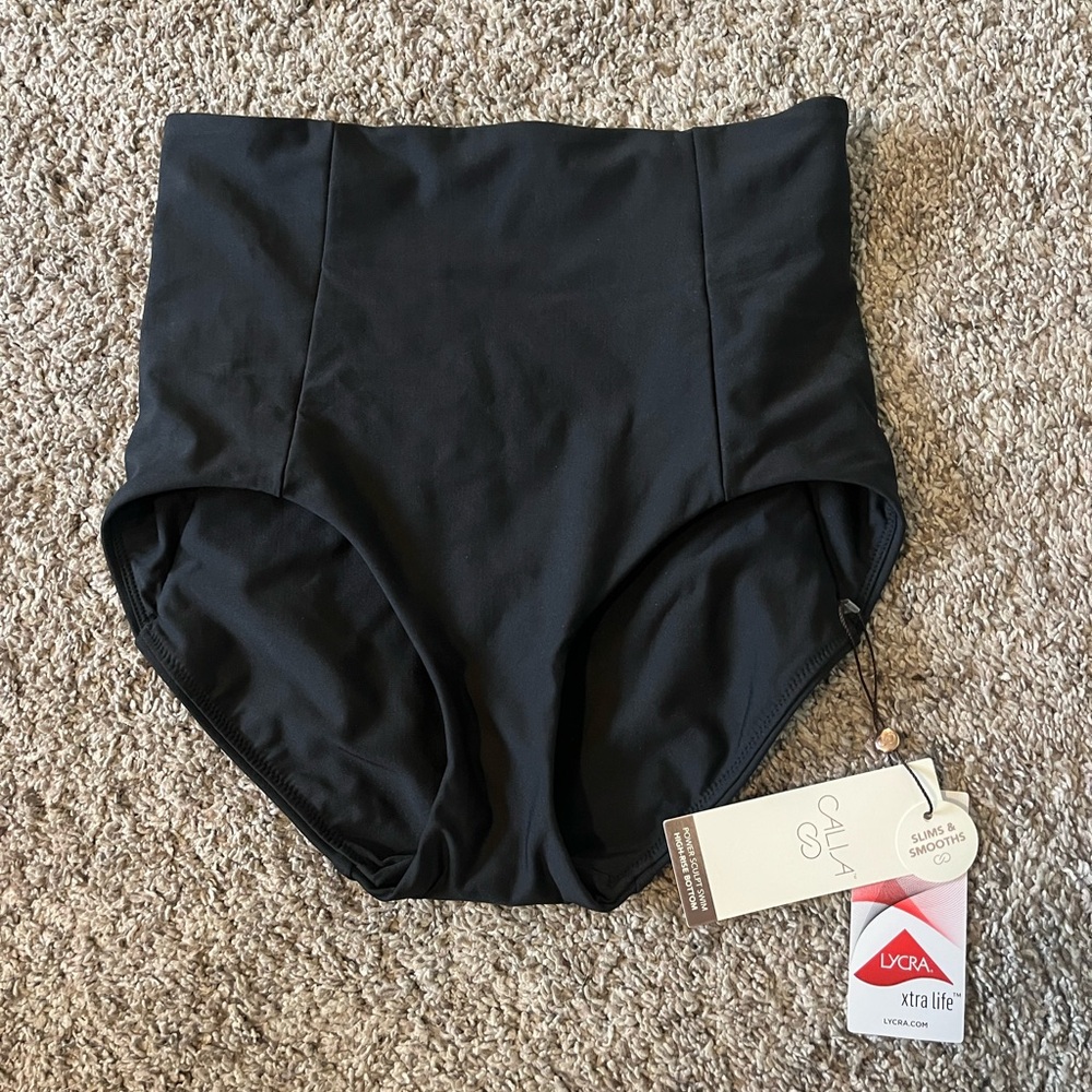 CALIA by Carrie Underwood Black Power Sculpt Swim High-Rise Bottom